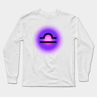 Glowing Aura Libra Sign Zodiac Long Sleeve T-Shirt